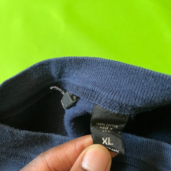 Vintage 1993 Structure Navy Blue Graphic Crewneck Sweatshirt XL Menswear - Picture 3 of 6